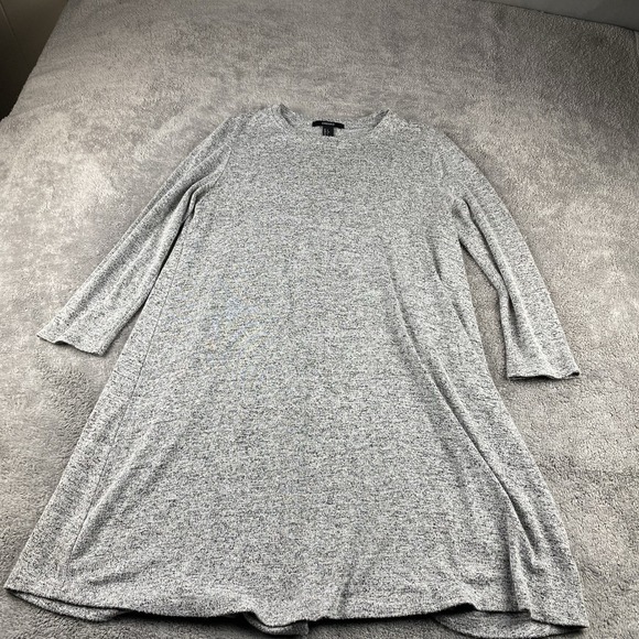 Forever 21 Dresses & Skirts - Forever 21 Tunic Dress Womens Large Gray 3/4 Sleeve